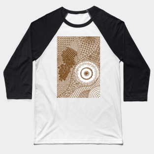 Sepia Zentangle Baseball T-Shirt